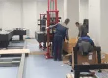 Установка оптических столов с коллиматором