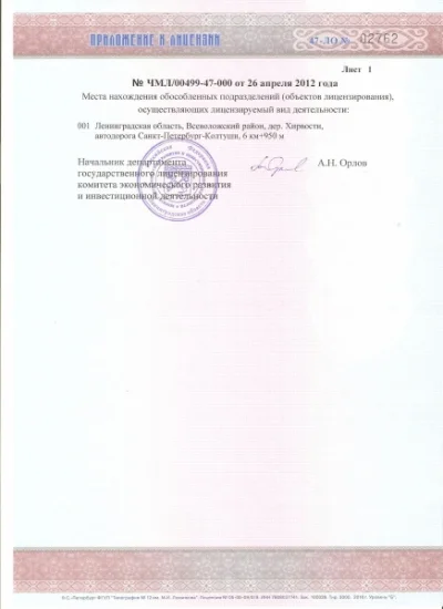 Лицензия на утилизацию (приложение)