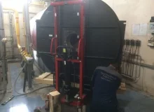 Демонтаж и упаковка крышек газовых котлов. Вес 1500кг и 1300кг