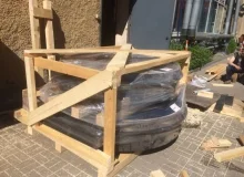 Демонтаж и упаковка крышек газовых котлов. Вес 1500кг и 1300кг