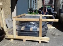 Демонтаж и упаковка крышек газовых котлов. Вес 1500кг и 1300кг