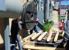Демонтаж и упаковка крышек газовых котлов. Вес 1500кг и 1300кг