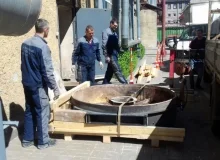 Демонтаж и упаковка крышек газовых котлов. Вес 1500кг и 1300кг